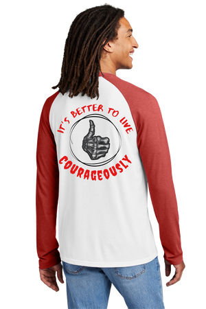 Courageously Baseball Red Sleeve T-shirt