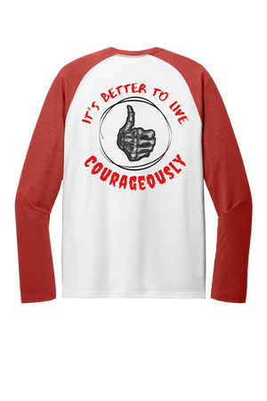 Courageously Baseball Red Sleeve T-shirt