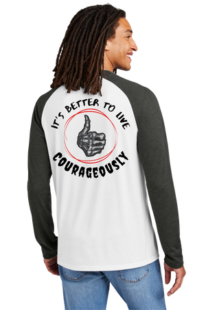 Courageously Baseball Black-Sleeve T-shirt