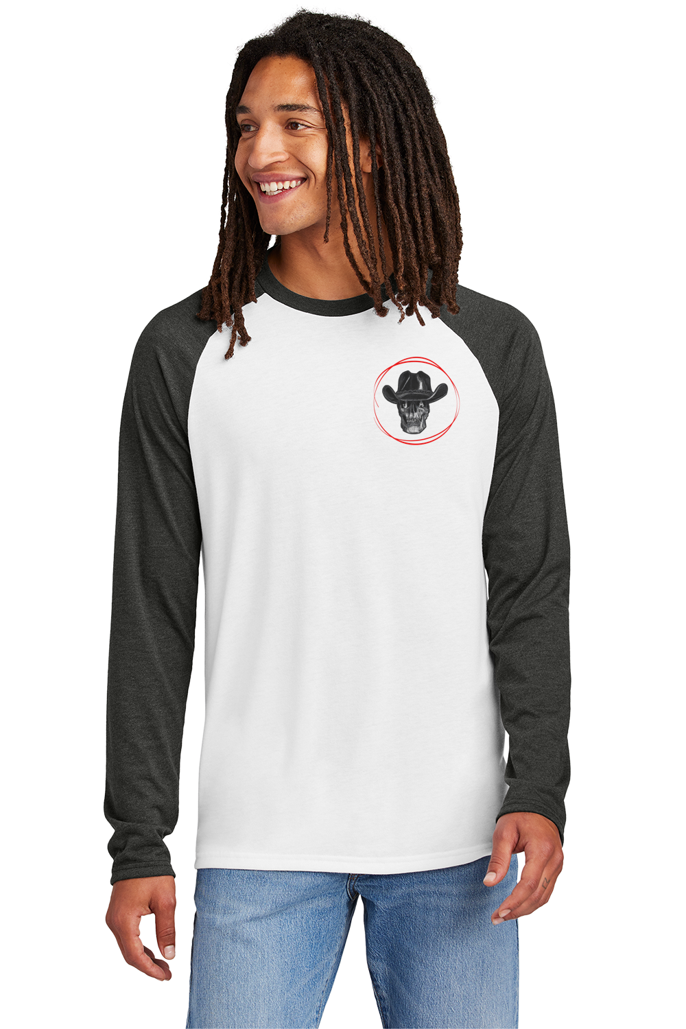 Courageously Baseball Black-Sleeve T-shirt