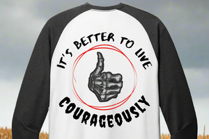 Courageously Baseball Black-Sleeve T-shirt
